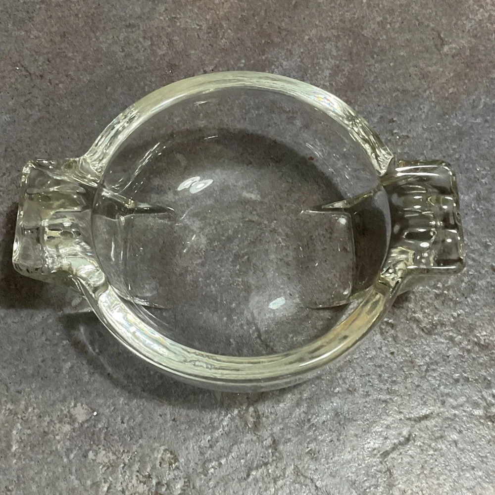 Elegant Clear federal glass ashtray.